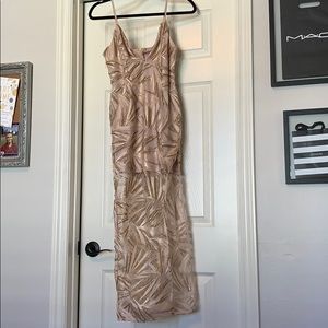 Gold/ nude formal dress